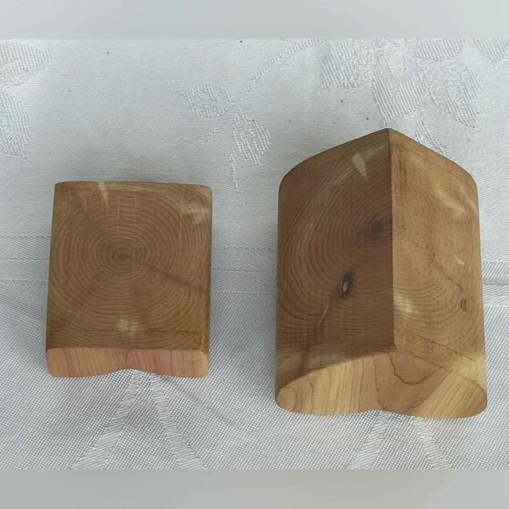 Vintage Cedar Wood Heart Bandsaw Trinket Jewelry Box Handcrafted Natural